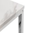 Scala Dining Table - 4 Seater - White Marble Effect and Chrome