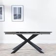 Clearance - Sutton 6-10 Seater White Ceramic Extending Dining Table with Black Star Base