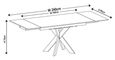 Clearance - Sutton 6-10 Seater White Ceramic Extending Dining Table with Black Star Base