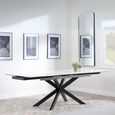 Clearance - Sutton 6-10 Seater White Ceramic Extending Dining Table with Black Star Base