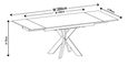 Sutton Dining Table - 4-8 Seater - 140cm-200cm - Extending - White Ceramic - Black Star Base