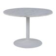 Tarifa Round Dining Table - 4 Seater - 110cm - White Marble