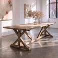 Trestle Dining Table - 250cm - 10 Seater - Rustic Grey - Wooden