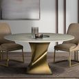 Twist Dining Table - Round - Pedestal - Marble - Variation Available