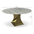 Twist Dining Table - Round - Pedestal - Marble - Variation Available