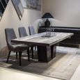 Vertigo Dining Table - Marble with Wooden Pedestal Base - Variation Available