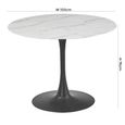 Circe Round Dining Table - 2 Seater - 100cm - White Ceramic