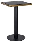 Zenza Black Marble Effect 2 Seater Square Pedestal Dining Table