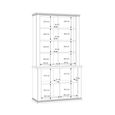 Pontypool Display Cabinet - 2 Door - White and Riva Oak