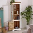 Alfie White Mango Wood 1 Door Display Cabinet thumbnail 2