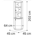 Armonia Italian Silver Birch 2 Door Corner Display Cabinet thumbnail 3
