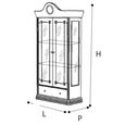 Aida Italian Display Cabinet - 2 Glass Door 1 Drawer - Ivory