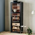 Viva Display Cabinet - 1 Door - 2 Drawer - Black