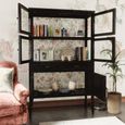 Elsie Display Cabinet - 6 Door 2 Drawers - Black