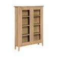 Cotswold Oak Glazed Display Cabinet - 2 Door - Low - Natural