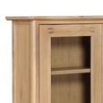 Cotswold Oak Glazed Display Cabinet - 2 Door - Low - Natural