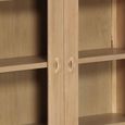 Cotswold Oak Glazed Display Cabinet - 2 Door - Low - Natural