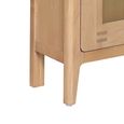 Cotswold Oak Glazed Display Cabinet - 2 Door - Low - Natural