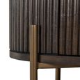 Luxor Brushed Brass Ribbed 1 Door Large Curved Cabinet