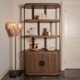 Windsor Curved Display Cabinet - 2 Door - Walnut - Wood