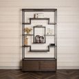 Bonvoy Brown Oak Shelving Unit with Storage