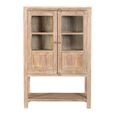 Arzana Display Cabinet - 2 Door - Natural Weathered - Glass and Wood
