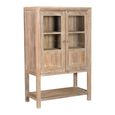 Arzana Display Cabinet - 2 Door - Natural Weathered - Glass and Wood
