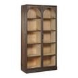 Beau Display Cabinet - Arch - 2 Door - Brown - Glass and Mango Wood