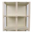 Display Cabinet - 2 Door - Cream - Glass and Metal
