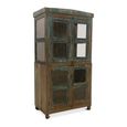 Distressed Display Cabinet - 4 Door - Vintage Blue - Glass and Wood