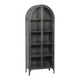 Gioia Display Cabinet - Arch - 2 Door - Matt Black - Glass and Metal