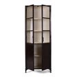 Zamora Display Cabinet - 2 Door - Dark Brown - Glass and Metal