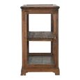Display Cabinet - 1 Door - Vintage Brown - Glass and Wood