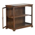 Display Cabinet - 1 Door - Vintage Brown - Glass and Wood