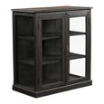 Display Cabinet - 2 Door - Black - Glass and Wood