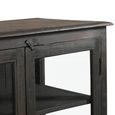 Display Cabinet - 2 Door - Black - Glass and Wood