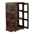Display Cabinet - 2 Door - Brown - Glass and Wood