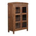 Display Cabinet - 2 Door - Rustic Natural - Glass and Wood