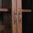 Handcrafted Display Cabinet - 2 Door - Antique Brown - Glass and Wood
