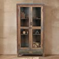 Unique One of a Kind - Handcrafted Display Cabinet - 2 Door - Natural - Glass and Reclaimed Wood