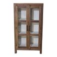 Unique One of a Kind - Bassano Display Cabinet - 2 Door - Brown - Glass and Wood
