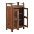 Unique One of a Kind - Display Cabinet - 2 Door - Rustic Brown - Glass and Wood