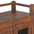 Unique One of a Kind - Display Cabinet - 2 Door - Rustic Brown - Glass and Wood