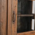 Unique One of a Kind - Display Cabinet - 2 Door - Stacked - Rustic Brown - Glass and Wood