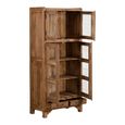Unique One of a Kind - Display Cabinet - 4 Door - 2 Drawer - Rustic Natural - Glass and Wood