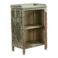 Unique One of a Kind - Distressed Display Cabinet - 1 Door - Vintage Blue - Glass and Wood