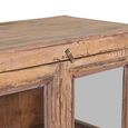 Unique One of a Kind - Distressed Display Cabinet - 2 Door - Rustic Natural - Glass and Wood