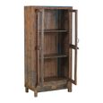 Unique One of a Kind - Handcrafted Display Cabinet - 2 Door - Natural - Glass and Reclaimed Wood