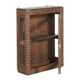 Unique One of a Kind - Handcrafted Wall Display Cabinet - 1 Door - Brown - Glass and Wood