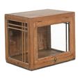 Unique One of a Kind - Handcrafted Wall Display Cabinet - 1 Door - Rustic Natural - Glass and Wood